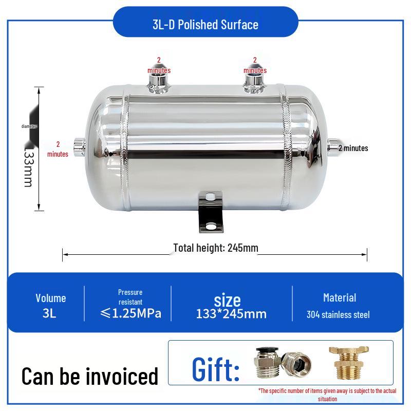 Compact Horizontal Air Pressure-Stabilizing Vacuum Tank for Automated Equipment