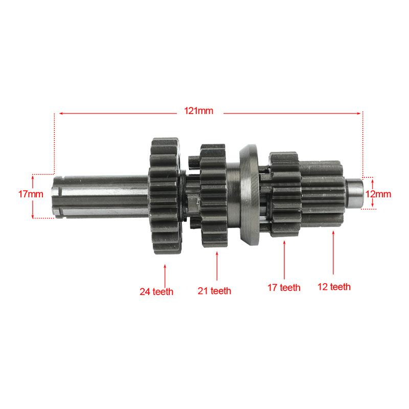 125cc Transmission Gear Box Main Counter Shaft Assy For Lifan 125 1P52FMI Horizontal Engine Kayo BSE Dirt Pit Bike Parts