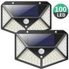 Outdoor Solar Light 100 LED with Motion Sensor - Black