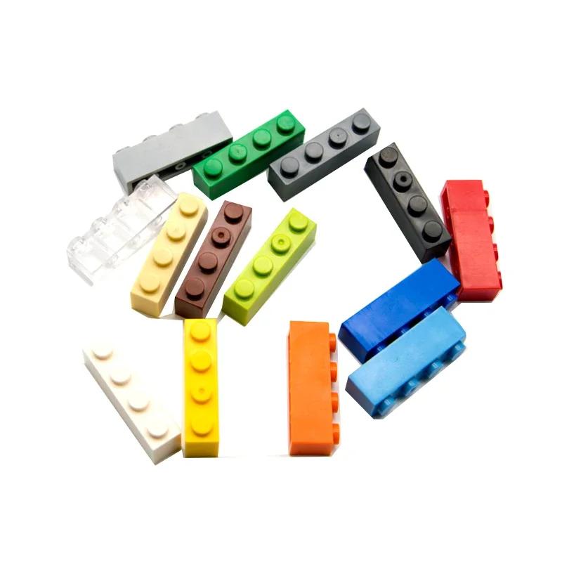 Нетоксичные 40 шт. Детали для сборки Moc 3010 3066 Кирпичики 1x4 Точки Толстые 1*4 Строительные блоки DIY Образовательная Креативная игрушка Для детей