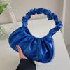 Women's Pleated Cloud PU Leather Shoulder Bag  Solid Color Shoulder Bags  French  Leisure Armpit Bag