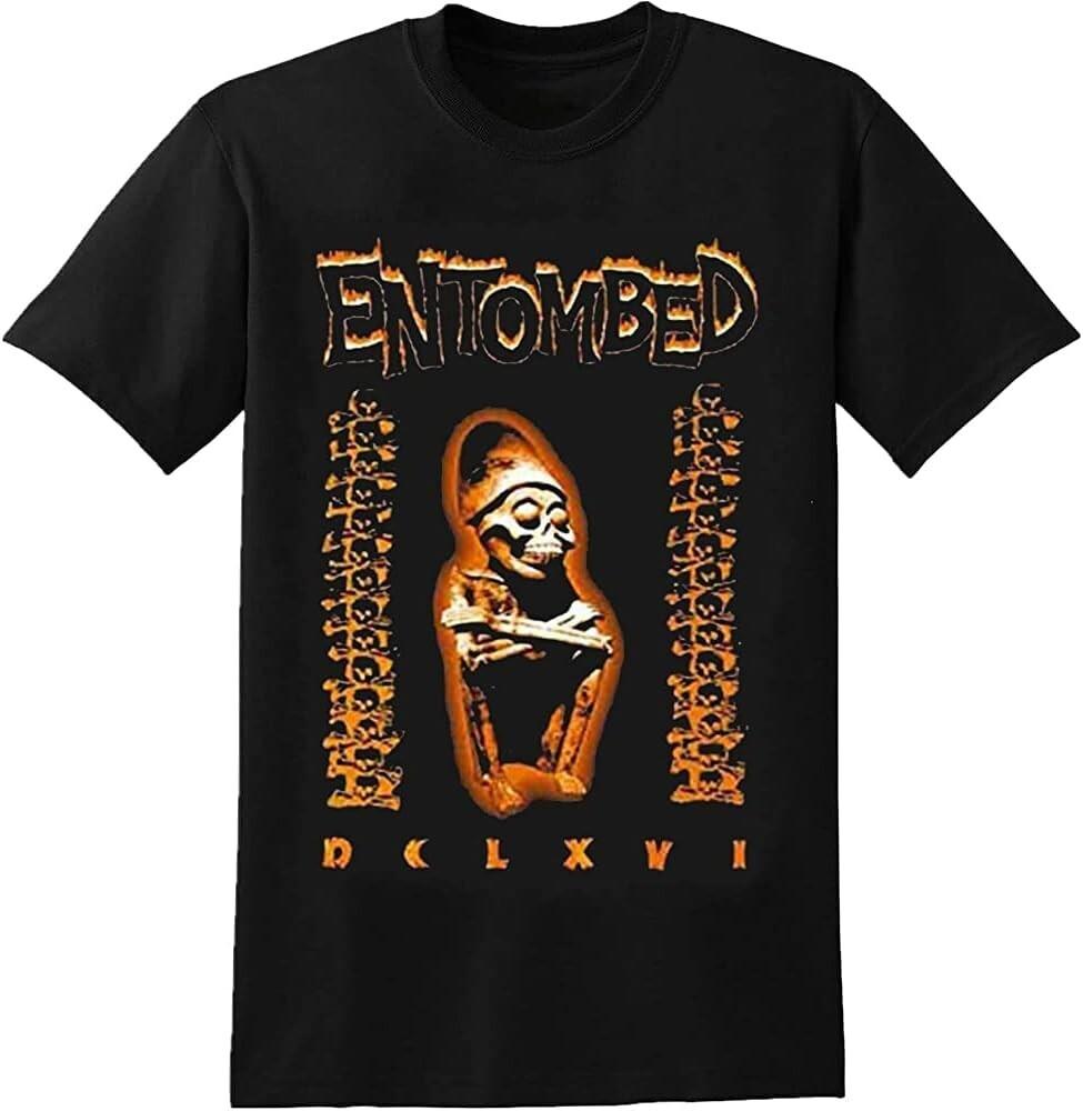 Горячая группа Entombed Черная Тяжелый Хлопок Размер от S до 4XL Футболка Унисекс KK593