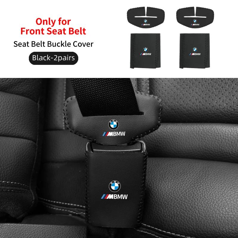 Car Sticker 2025 Hot Car Styling Leather Seat Belt Buckle Protector Lock Cover For BMW E46 E90 E60 F10 E39 F30 E36 F20 E87 E90 E