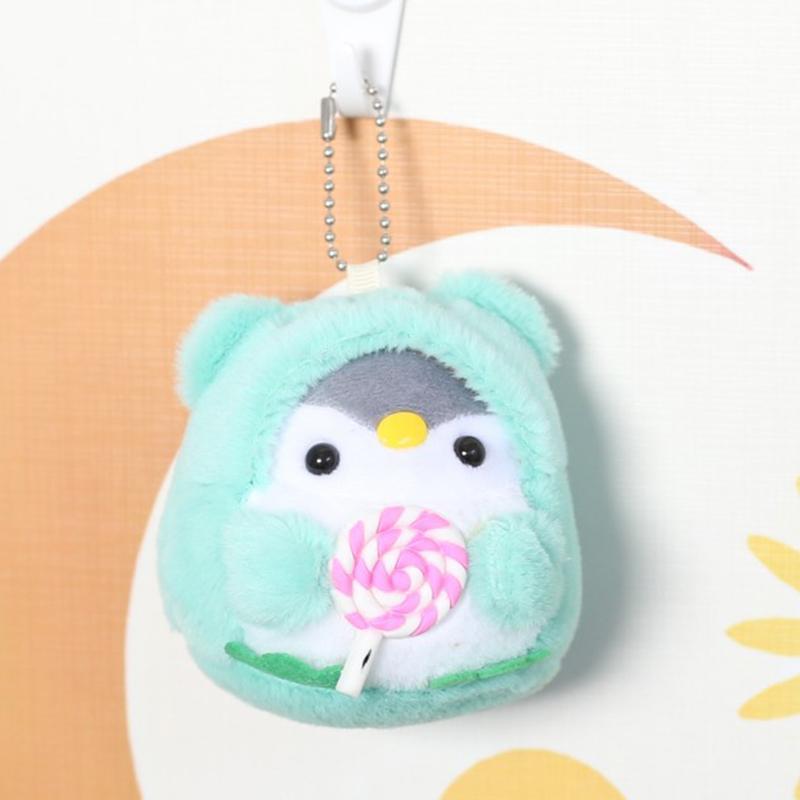 Милая кукла-пингвин брелок для ключей для девочек, мультяшная машина, плюшевый брелок для ключей, кавайная леди, сумка, аксессуары