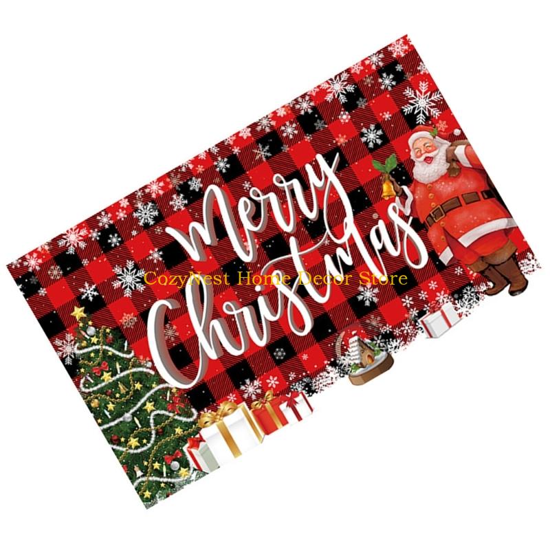 92MF 70.8x43.3Inch Christmas Scene Backdrop Polyester Cloth For Indoor Holiday Party Decorations And Photography Backgrounds