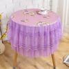 Водонепроницаемая круглая скатерть для обеденного чайного стола, скатерть для гостиничного дома, многофункциональная пылезащитная крышка, украшение для свадебной вечеринки