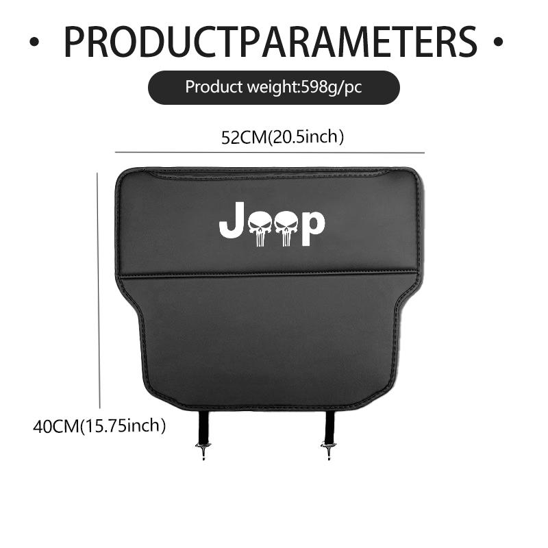For Jeep Car Seat Back Protection Anti-Kick Pad Rear Seat Storage Bag Grand Cherokee Patriot Renegade Compass Wrangler AMZ1