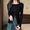 One-shoulder Sweater for Women In Early Autumn, Design, Slim Fit, Slim Bottoming Shirt, Waist Knitted Sweater Top