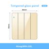 Universal Wall LED Light 1/2Way Switch 16A Black/White Tempered Glass Panel ON OFF Power Push Button Rocker Switch 1/2/3/4 Gang