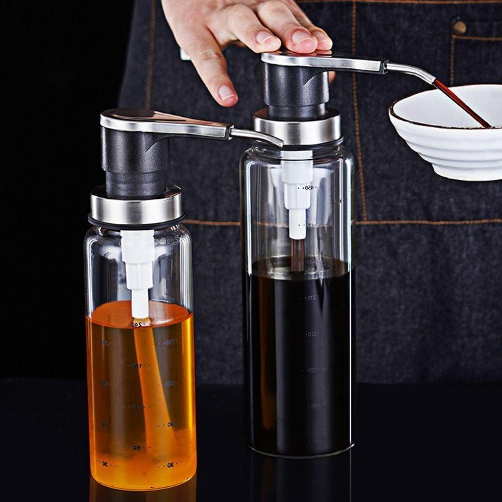 Бутылка для соуса из нержавеющей стали, герметичный контейнер для приправ, стеклянная бутылка для масла, кухонный инструмент