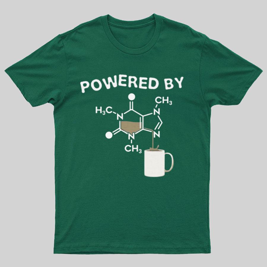 Powered By Caffeine Unisex Cotton Summer Casual Cool Loose T-Shirt