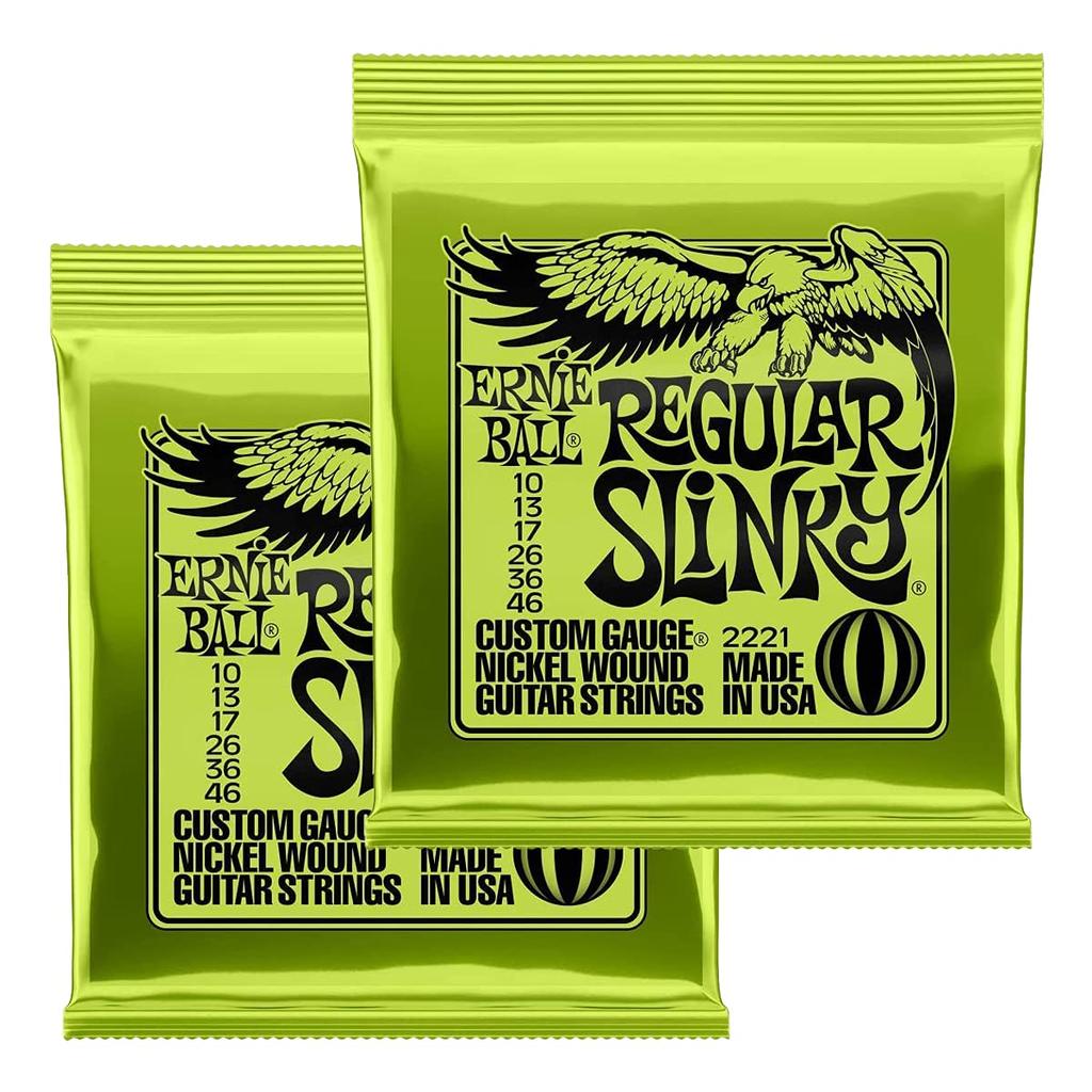 Electric Guitar Strings Ernie Ball REGULAR SLINKY 2221 (10-46) 2-Set Pack, Amazon.co.jp Exclusive