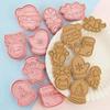 8Pcs/Set DIY Cartoon Biscuit Mould Christmas Cookie Cutters ABS Plastic Baking Moulds Cake Decorating Tools Kitchen Baking Tools