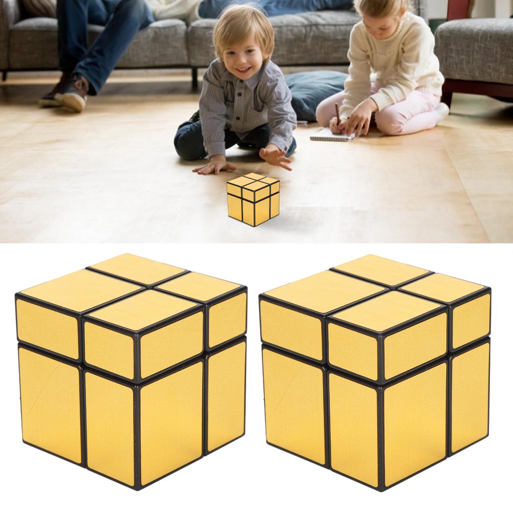 2 шт. магический куб второго порядка золотое зеркало головоломка обучающие развивающие игрушки для детей и взрослых