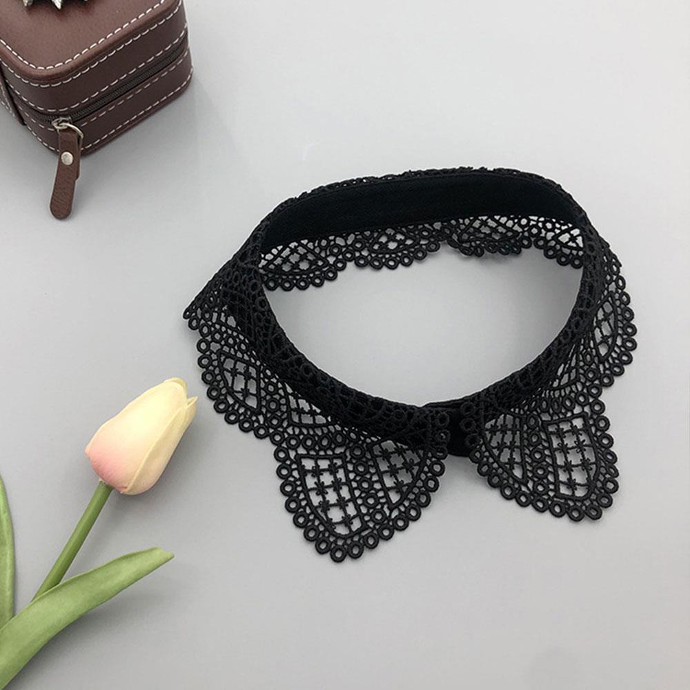 Embroidered False Collar Elegant Shirt Single Collar Versatile Detachable Fake Collars Sweater Dress Neckline Cat Ear Collar Tip