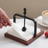 Napkin Holder Wood Table Napkin Holder with Weighted Metal Arm Modern Cocktail Napkin Holders for Home Kitchen Office Restaurant