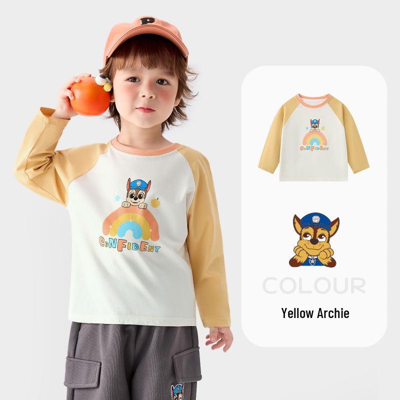 Детская футболка с длинным рукавом и круглым вырезом «Щенячий патруль» для мальчиков и девочек - Новинка весна/осень