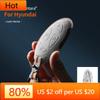 Interior Mouldings 7 Buttons Car Key Case For Hyundai Grandeur GN7 Kona Ev 2023 lonic 6 Auto Smart Remote Suede KeyChain Cover S