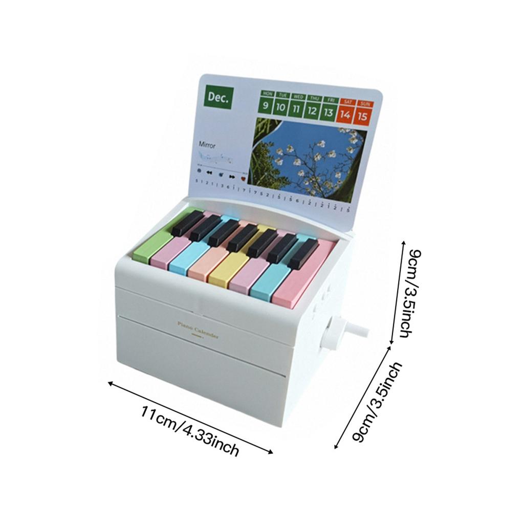 2024 Piano Calendar 15 Key Mini Playable Piano Desk Calendar  Desktop Decoration Music Box Birthday Gifts Weekly