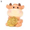 Талос милый золотой бык орнамент смола DIY фигурки животных автомобиль настольное украшение подарок