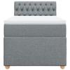 Maison Exclusive - Sommier à lattes de lit avec matelas Gris clair 100x200cm Tissu