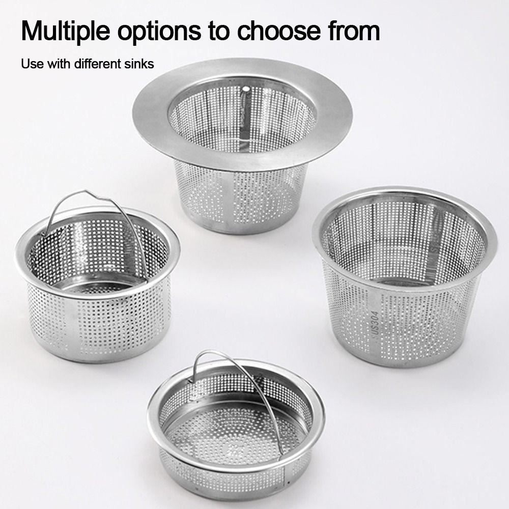 Round Shape Sink Strainer Stainless Steel Floor Waste Filter Net Kitchen Bathroom Accessories