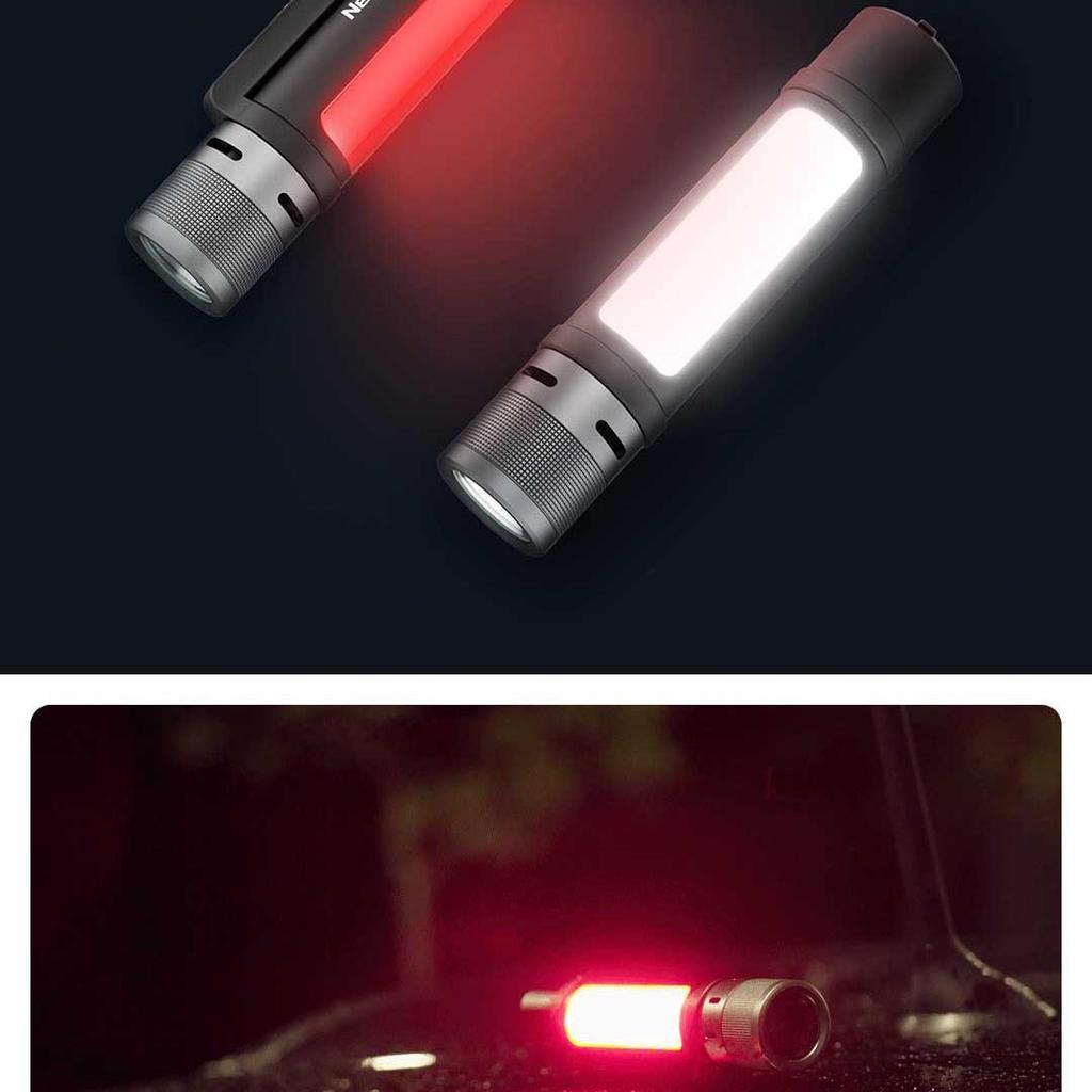 Xiaomi Фонарик NEXTOOL 6-в-1, 1000 лм, двойной светильник, масштабируемая сигнализация, USB-C, перезаряжаемый мобильный аккумулятор, электрический фонарик для кемпинга