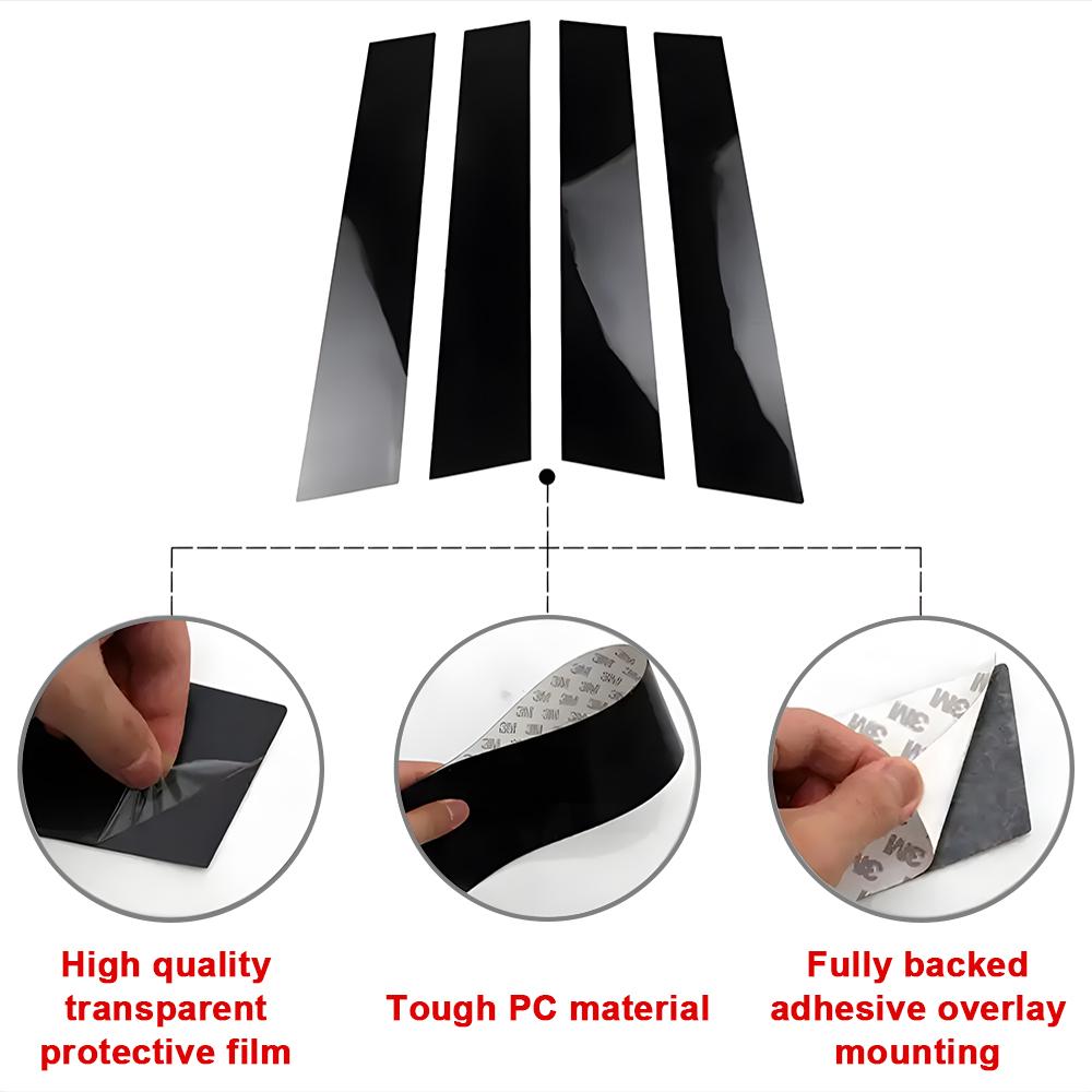 Car Window Trim Cover For Honda Civic 11th Gen Hatchback Accessories Exterior 2022 2023 2024 2025 B C Column Pillar Car Stickers