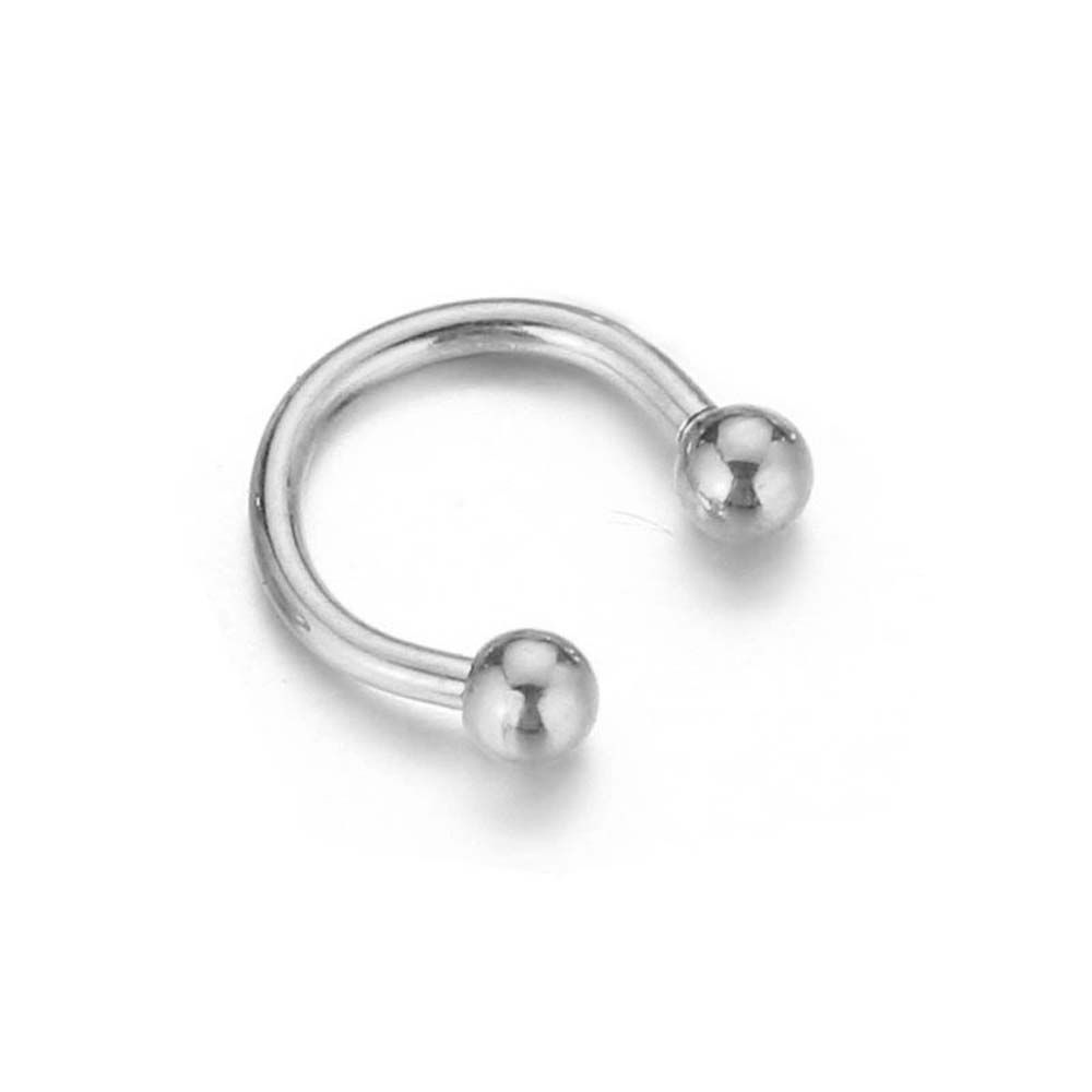 Для женщин круглые кольца в форме буквы C из нержавеющей стали кольца для носа кольца для губ украшения для пирсинга тела