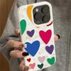 Красочный чехол-сердечко из мягкого ТПУ для iPhone 17Air 16 17 Pro 15 14 13 11 12 Pro Max 15 Plus Модный противоударный чехол