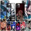 Anime Jujutsu Kaisen Case for iPhone 14 11 13 Pro Max 12 Mini XR 7 8 Plus SE 2020 XS 6 6S + Coque Black Soft Phone Bag Cover