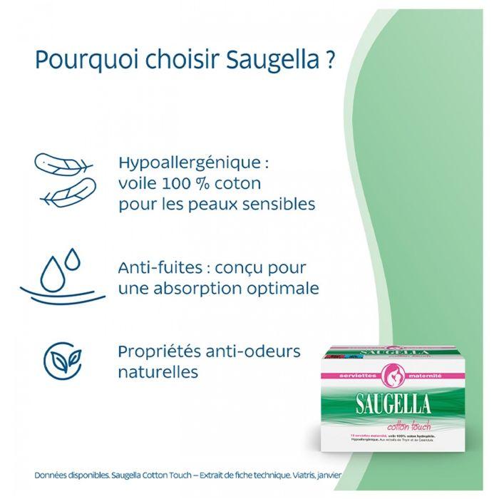Saugella Cotton Touch Послеродовые прокладки 10 штук