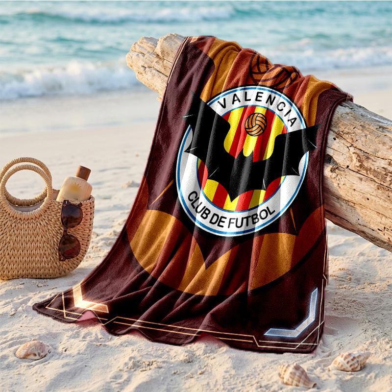 Valencia FC Print Microfiber Beach Towel Quick Dry Absorbent Large Towel For Beach Swimming Travel