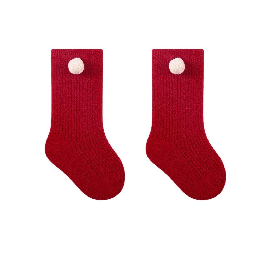 Bowknot Toddler Hosiery Casual Red Socks New Bow Middle Tube Socks Kids