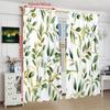 2 шт. - занавеска с принтом зеленых листьев, 100% полиэстер, полупрозрачный материал, подходит для штор в спальне и украшения гостиной.