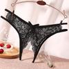 Women's Open Crotch Seamless Underwear Sexy Lace Briefs Crotchless Panties Stretch Knickers Lingerie for Sex Thongs String