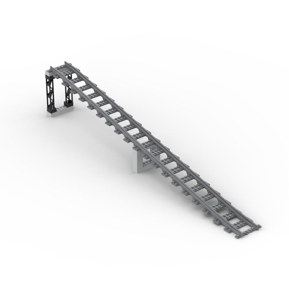 City Train Tracks Train Rail Straight Curved Tracks Sets Building Blocks Bricks Cross Flexible Track Parts Kids Construction Toy