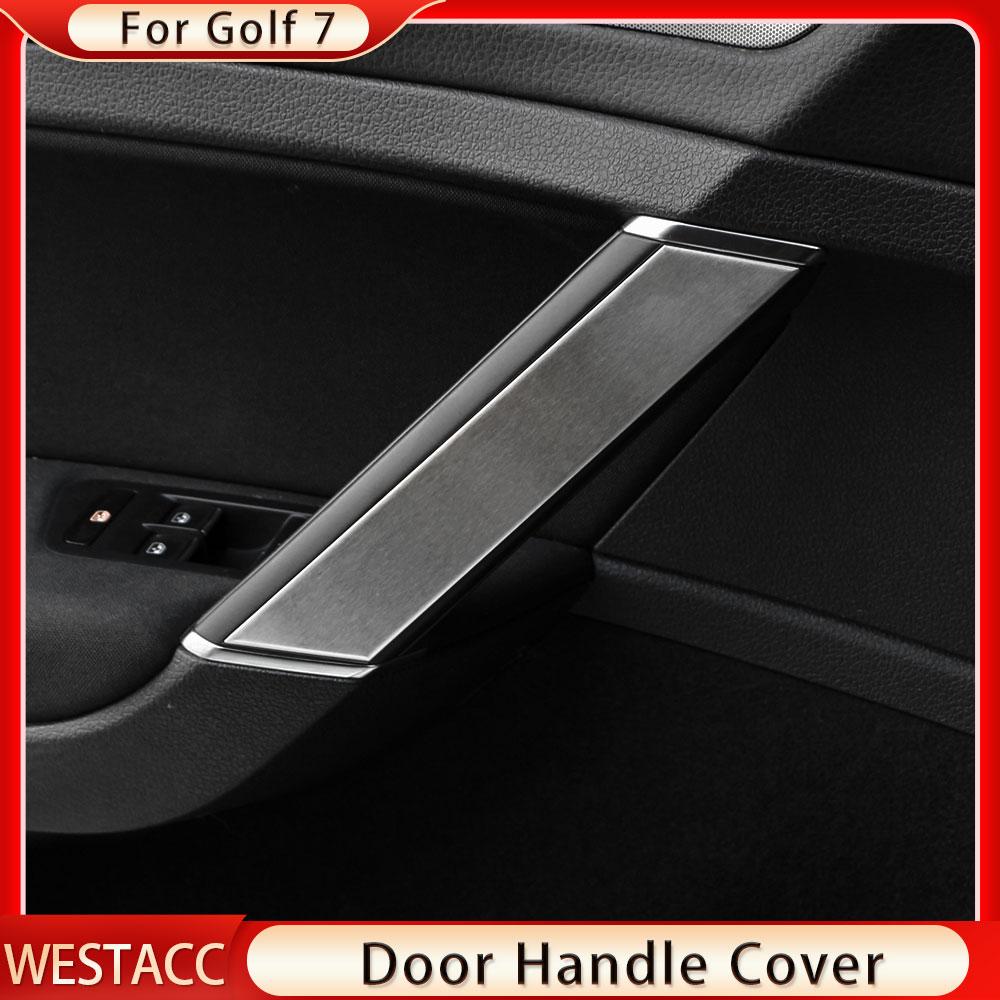 4 шт./компл., накладка на ручку внутренней двери автомобиля, наклейка для Volkswagen VW Golf 7 7,5 MK7 MK7.5 2013-нержавеющая сталь