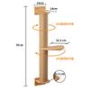 FUKUMARU Cat Activity Tree Scratch with Post Wall Mount Jute Scratcher Pine Hammock