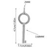 1 Pcs American Style Universal Flat Key Blank Special Key Handcuff Lock Key Zinc Alloy Keychain