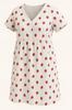 Maternity Nursing Shirt Muslin Short Sleeve Size Strawberry Pattern