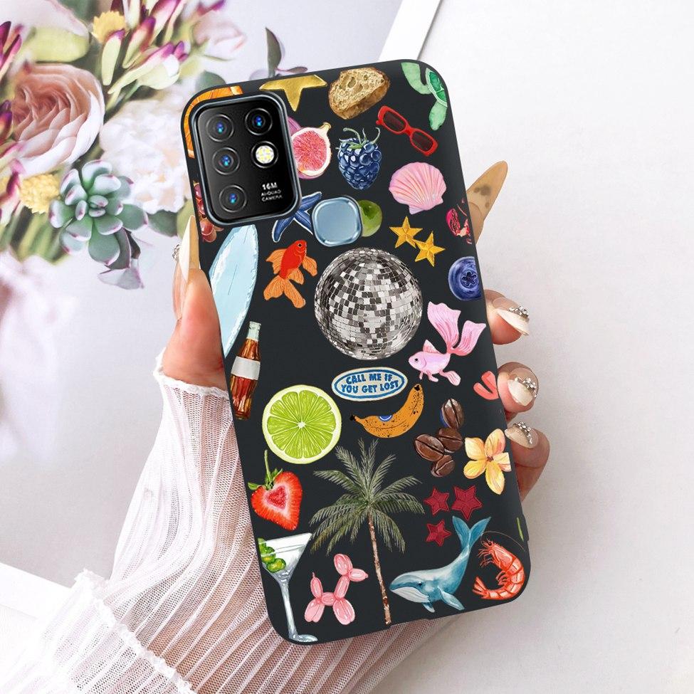 Case For Infinix Hot 10 Cover Aesthetic Cute Cat Fashion Funny Painted Bumper For Infinix Hot10 X682B X682C Casing
