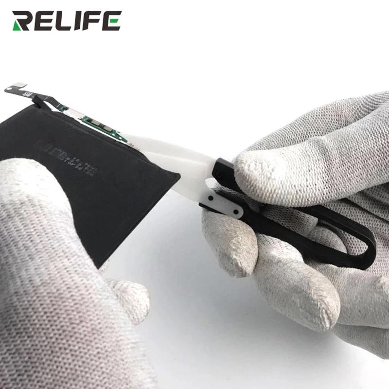 Relife RL-102 Изолированные Керамические U-образные Специальные Ножницы для Ремонта Аккумуляторов Антистатические Изоляционные Безопасные Ручной Инструмент