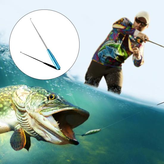 Stainless Steel Fish Hook Remover Quick Fishhook Detacher Security Extractor Disconnect Removal Tools Descending Device Fishing Accessories