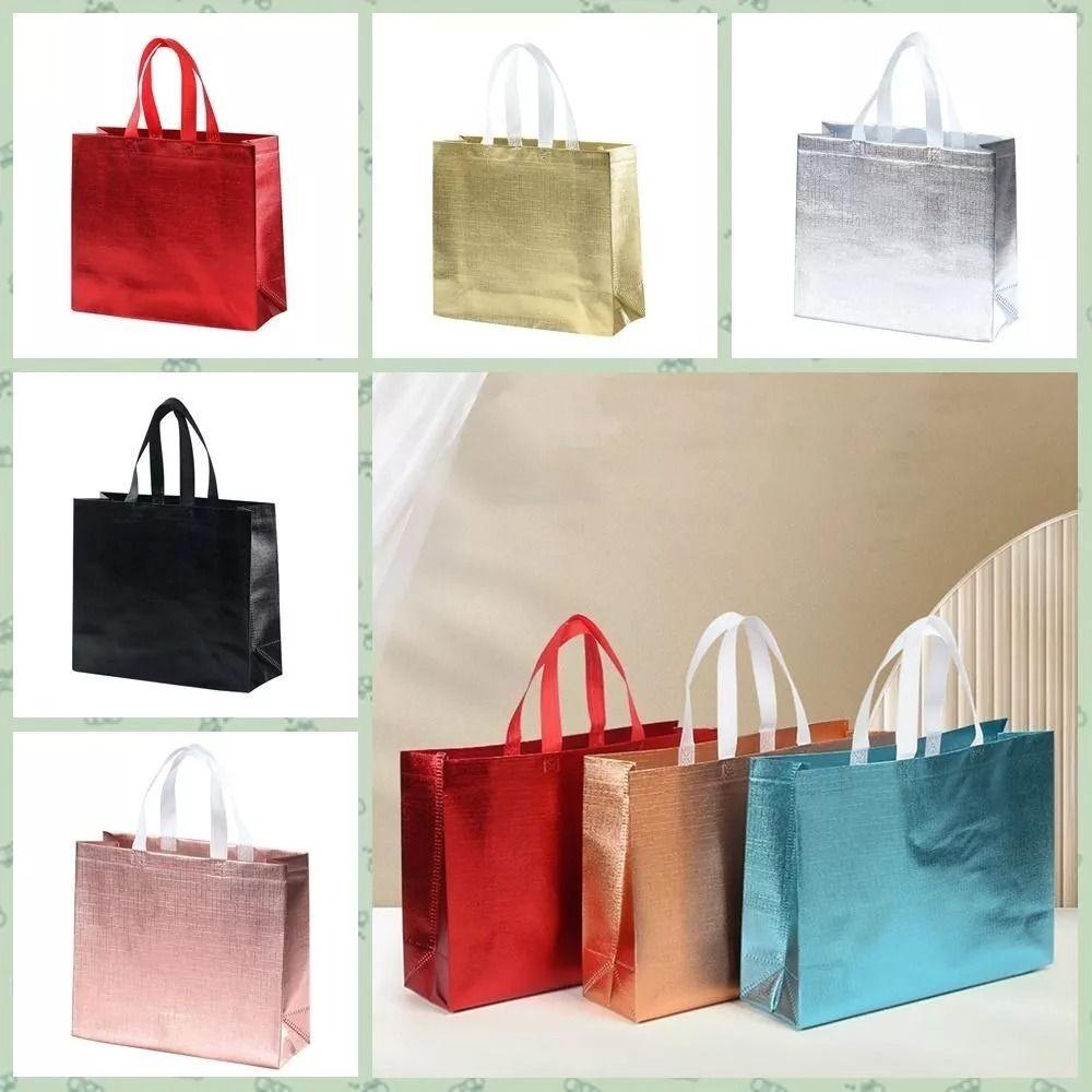 Non-woven Fabric Gift Packing Bag Solid Color Handbag New Shoe Bag