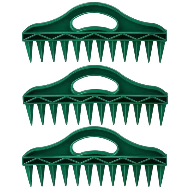 1-3PCS Seeds Spreader Seed-in Gardening Manual 12-Hole Soil Digger Portable Seeds Spacer Soil Puncher for Planting Seeds Soil Loosening