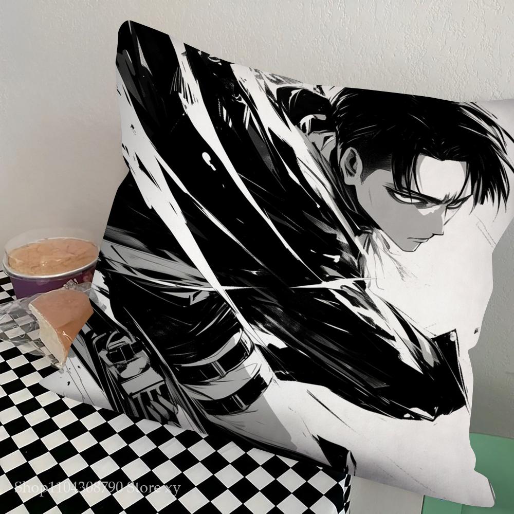 Леви Аккерман Атака Титанов Наволочка Квадратная Подушка Спальня Диван Досуг Комфорт Подушка Автомобиль Гостиная Украшение Дома