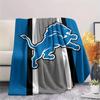 Detroit Lions Print Flannel Blanket, High quality Comfortable for All Seasons, Home Decor, Warmth and Comfort, Perfect for Christmas Gifts