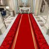 Classical Corridor Carpets Hallway Decor Chinese Style Long Runner for Aisle Passageway Decoration Home Red Carpet Washable Mats