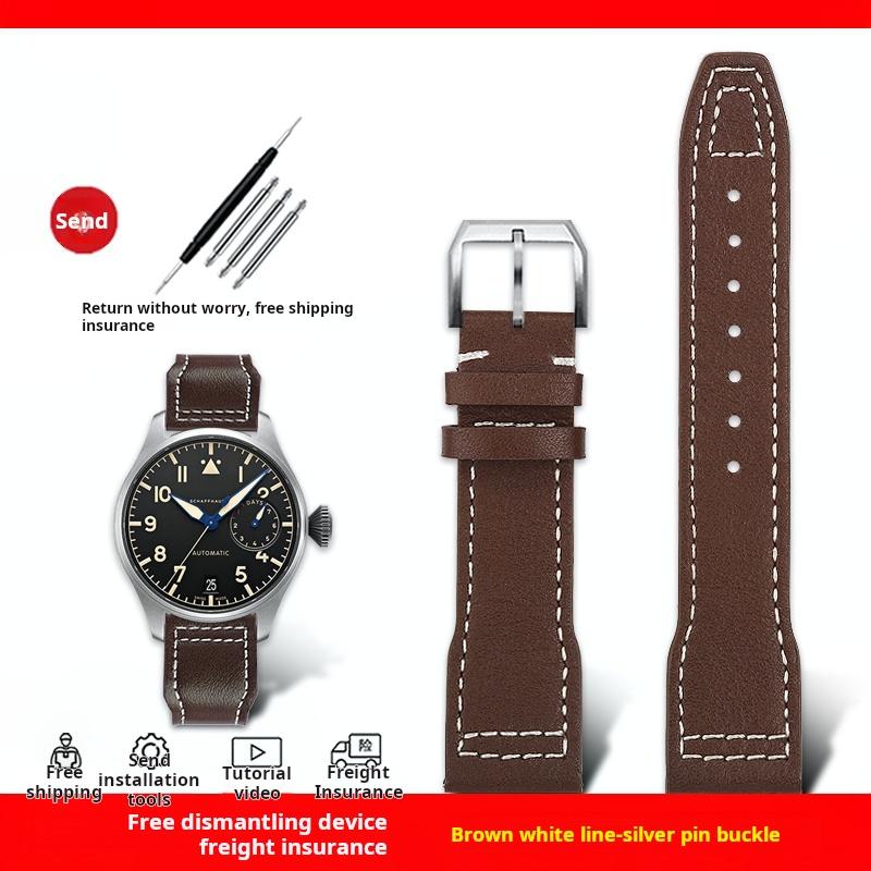 20мм 21мм Коровья Кожа Ремешок для Часов Мужской Для IWC Pilot Маленький Принц Mark 18 Бронза Большой Летающий SpitFire кожаный ремешок для часов аксессуары